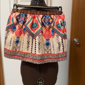 Cute Santa Fe print mini skirt
